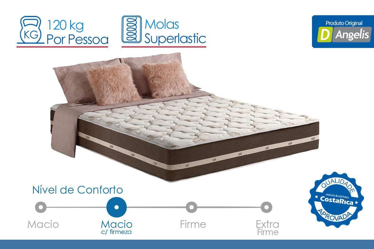 Cama Box Casal+Colchão Classic+Guarda Roupa Master 8.6