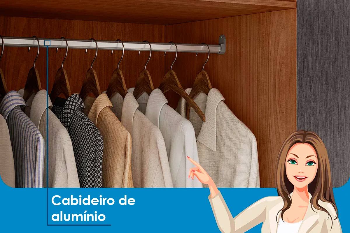Cama Box Casal + Colchão Frontier Herval + Guarda Roupa Master 8.6
