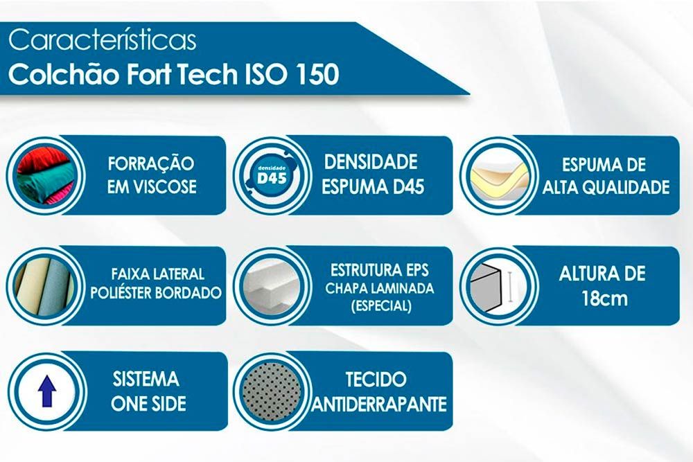 Cama Box Casal + Colchão D45 Ortobom + Guarda Roupa Master Vip 8.4