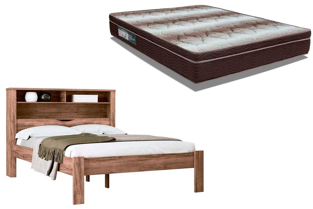 Colchão Casal Ortopédico Ortobom + Cama Invicta