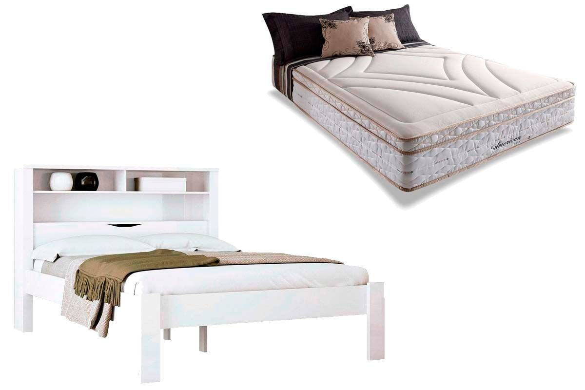 Colchão Casal American Herval + Cama Invicta