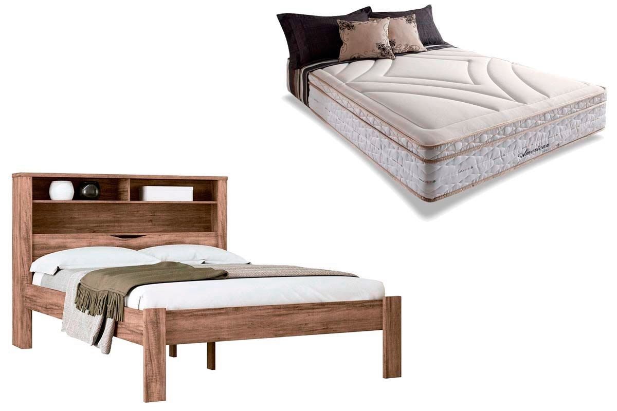Colchão Casal American Herval + Cama Invicta