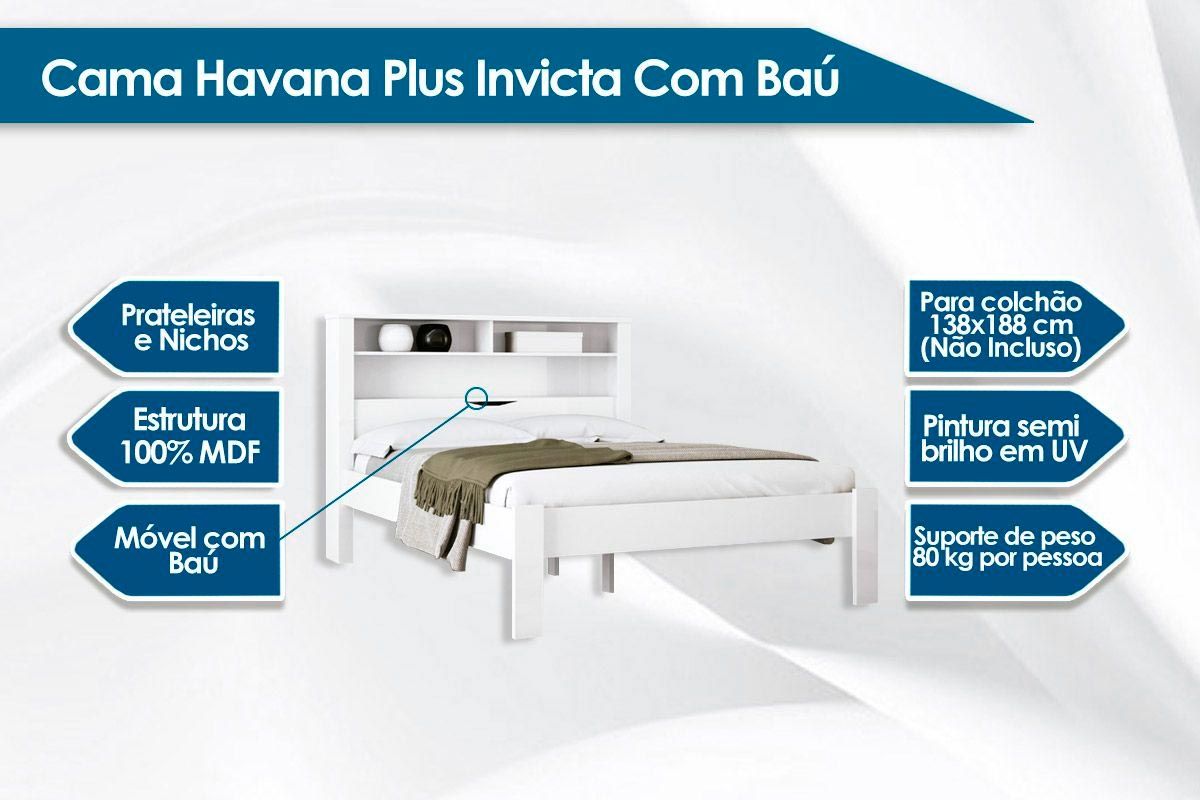 Colchão Casal Class Castor + Cama Invicta