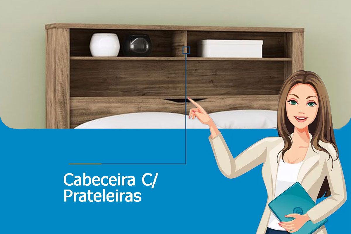 Cama de Casal Invicta c/Baú e Nichos S. Andirá Cama de Casal Invicta c/Baú e Nichos S. Andirá
