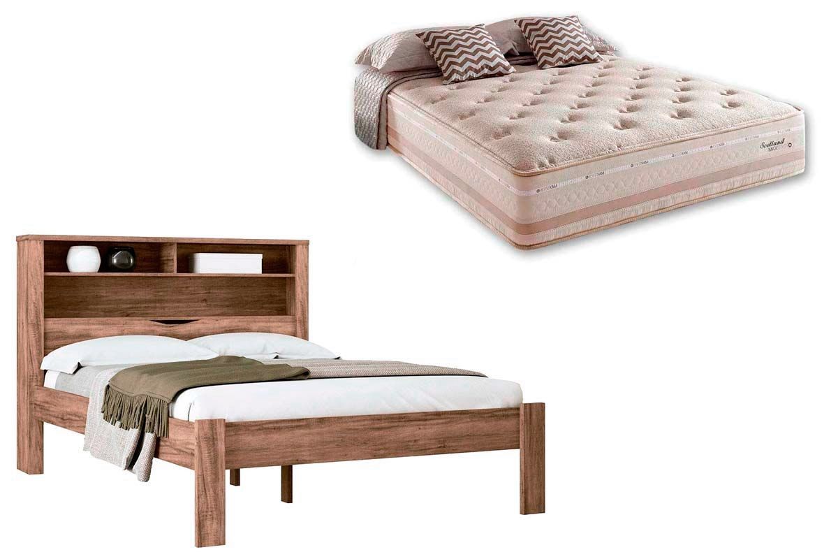 Colchão Casal Scotland Maxspring Herval + Cama Invicta