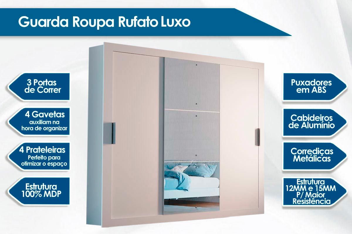 Cama Box Casal + Colchão D33 Ortobom + Guarda Roupa Veneza Luxo