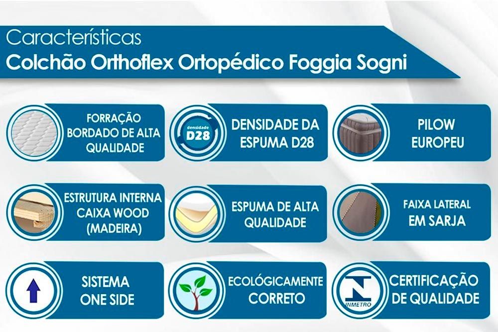 Cama Box Casal + Colchão Foggia Sognia + Guarda Roupa Veneza Luxo