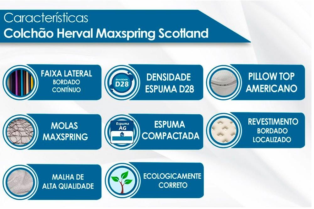Cama Box Casal + Colchão Scotland Herval + Guarda Roupa Veneza Luxo