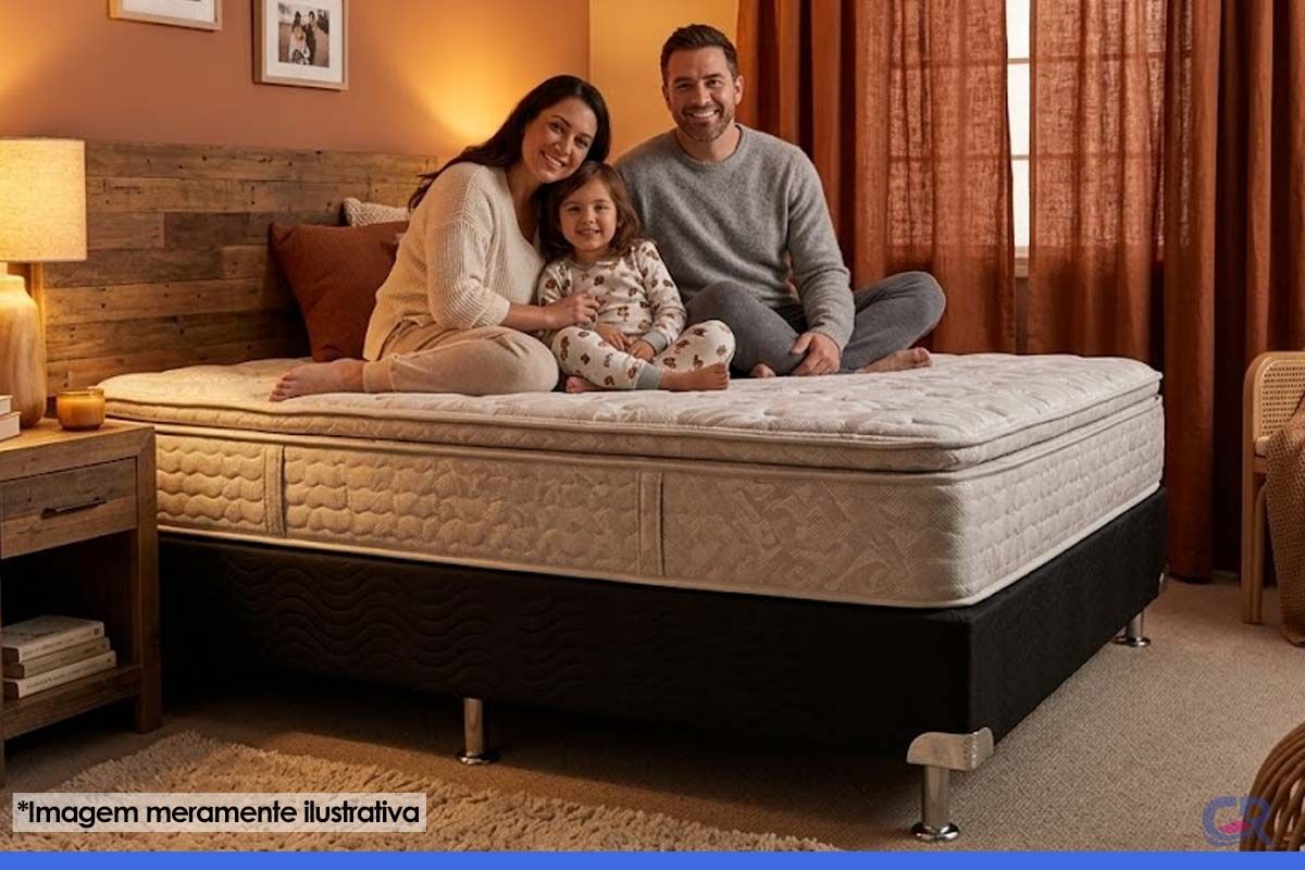 Cama Box Ortobom Physical Suede Black