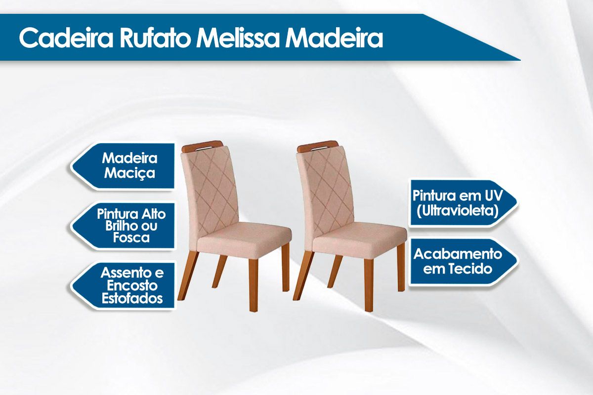 Cadeira Jantar Melissa Kit 2Un Rufato Cadeira Jantar Melissa Kit 2Un Rufato