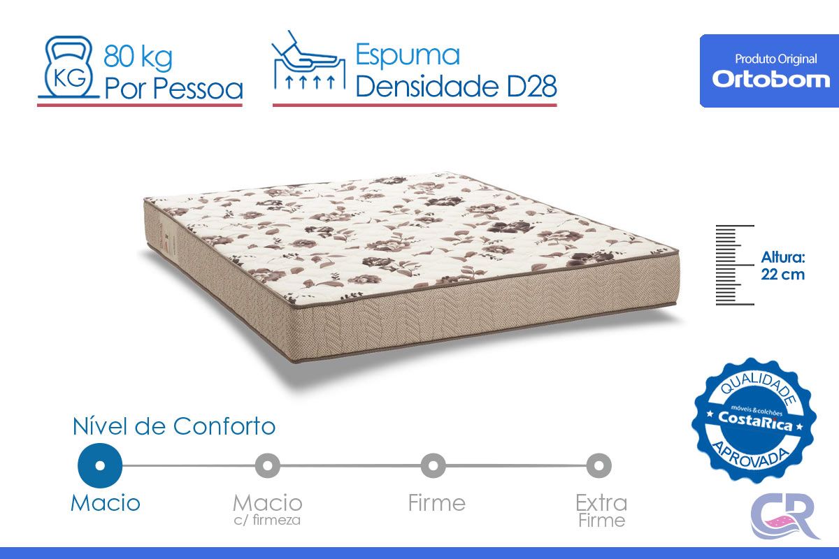 Colchão D28 Ortobom Physical Mega Resistente Colchão D28 Ortobom Physical Mega Resistente
