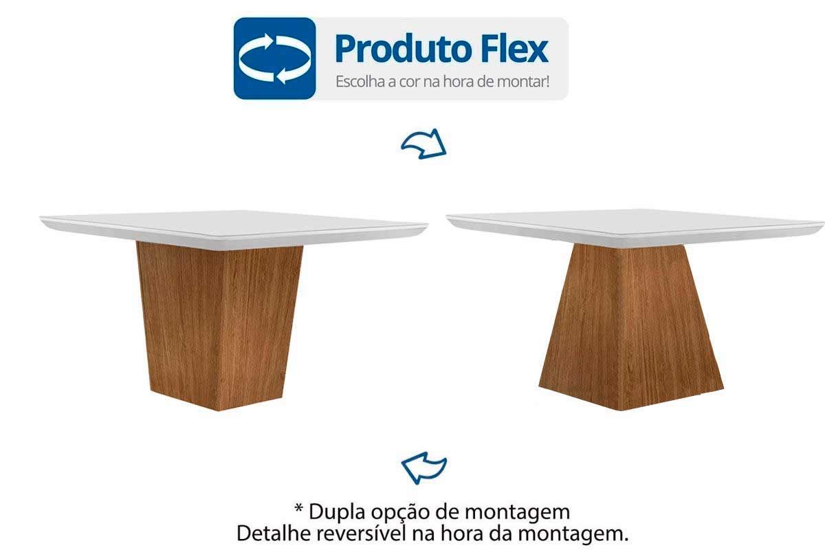 Mesa Jantar Luna c/Tampo MDF/Vidro 90cm Rufato Mesa Jantar Luna c/Tampo MDF/Vidro 90cm Rufato