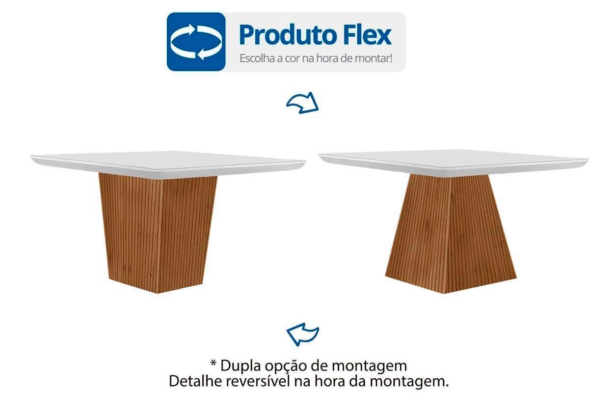 Mesa Jantar Luna c/Tampo MDF/Vidro 90cm Rufato Mesa Jantar Luna c/Tampo MDF/Vidro 90cm Rufato
