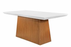 Madeirado c/Vidro Canto Curvo - Imbuia/Ripado 3D/Off White