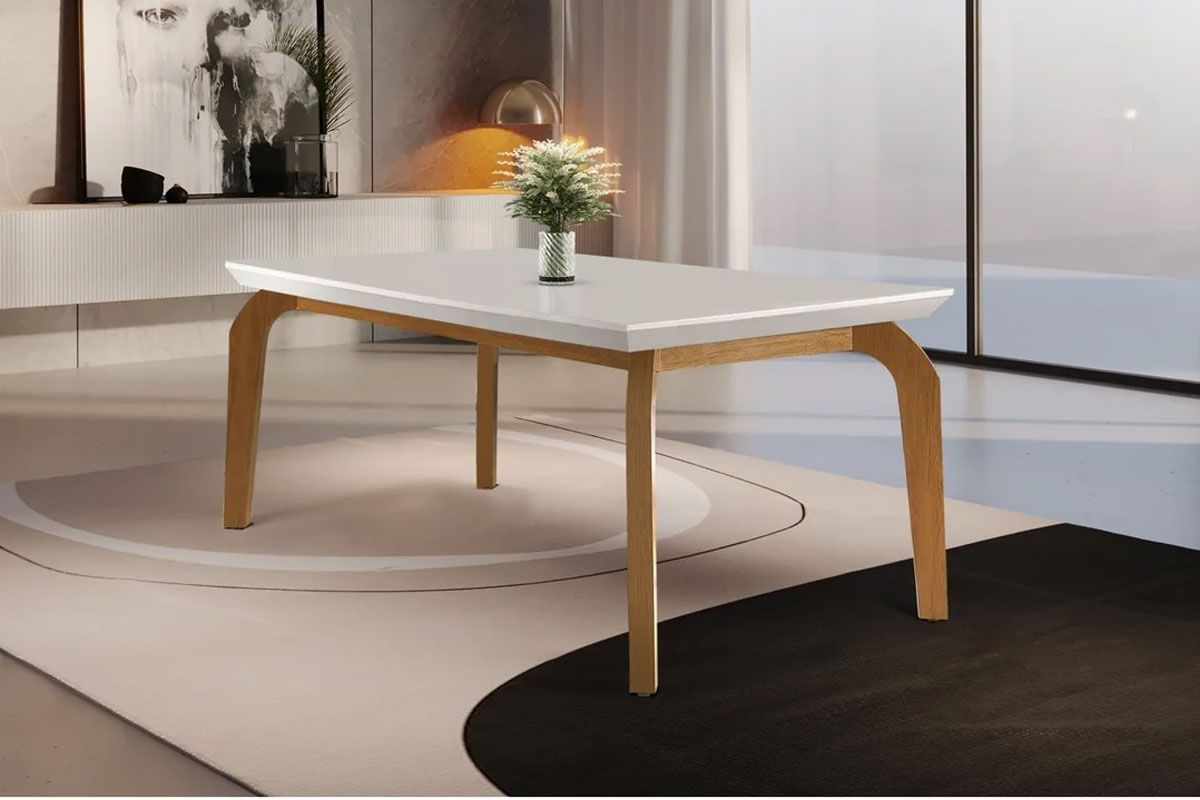 Mesa Jantar Londrina c/Tampo MDF Reto 180cm Rufato Mesa Jantar Londrina c/Tampo MDF Reto 180cm Rufato