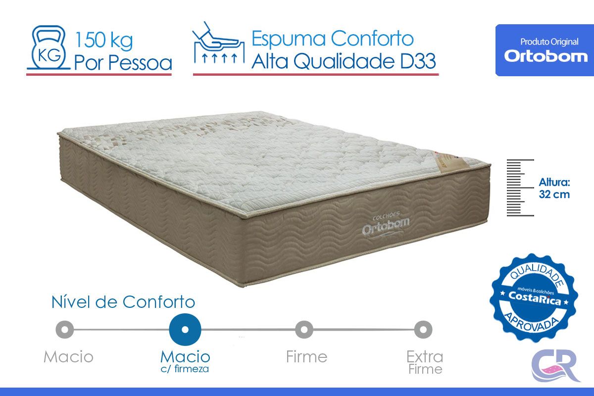 Colchão Espuma Visco Ortobom Viscomemory Colchão Espuma Visco Ortobom Viscomemory