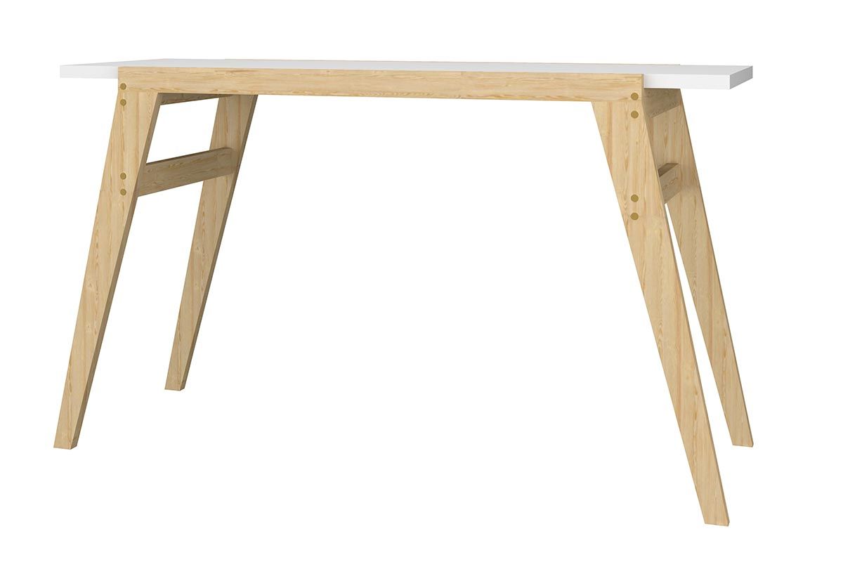Aparador de Sala Jantar BMU179 c/Pés de Madeira 135cm BRVBranco/Pinus