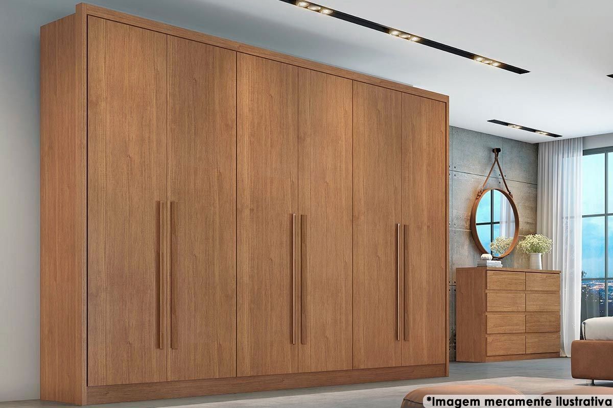 Guarda Roupa Casal 6 Portas 6Gavs Robust/Livorno N. Horizonte
