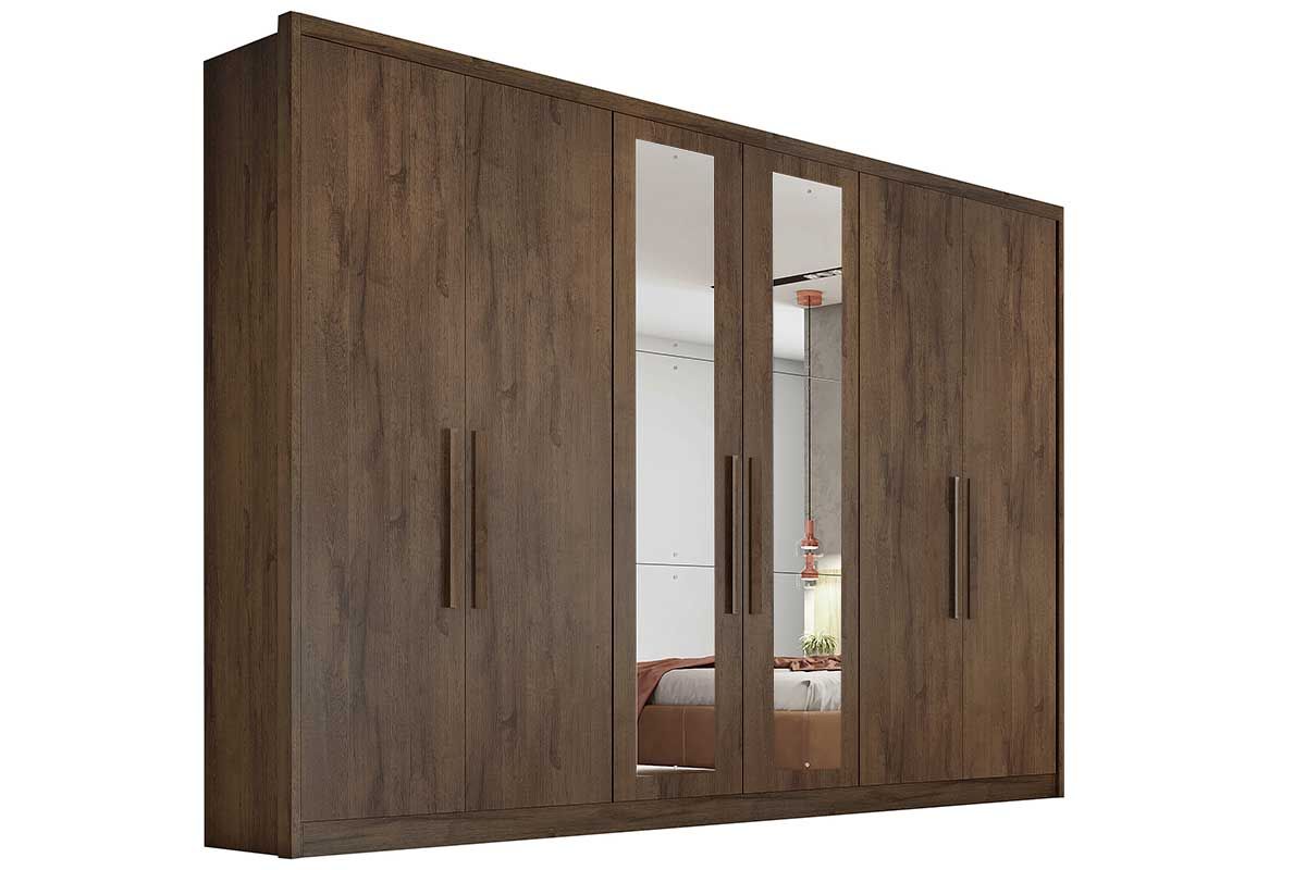 Guarda Roupa Casal 6 Portas c/Espelho 6Gavs Robust/Livorno N. Horizonte Guarda Roupa Casal 6 Portas c/Espelho 6Gavs Robust/Livorno N. Horizonte
