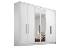 Guarda Roupa Casal 6 Portas c/Espelho 4Gavs Rizon/Linea N. Horizonte