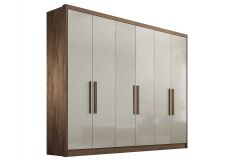 Guarda Roupa Casal 6 Portas 6Gavs Rizon N. Horizonte - Cacau Canela/Fendi
