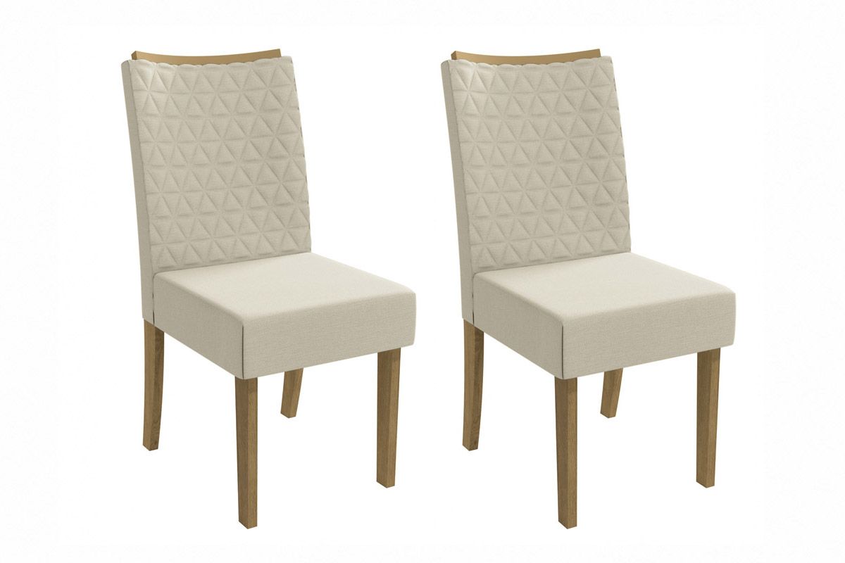 Cadeira Jantar Rosa 2CAD129 Madeirado Kit 2 Un Kappesberg Cadeira Jantar Rosa 2CAD129 Madeirado Kit 2 Un Kappesberg