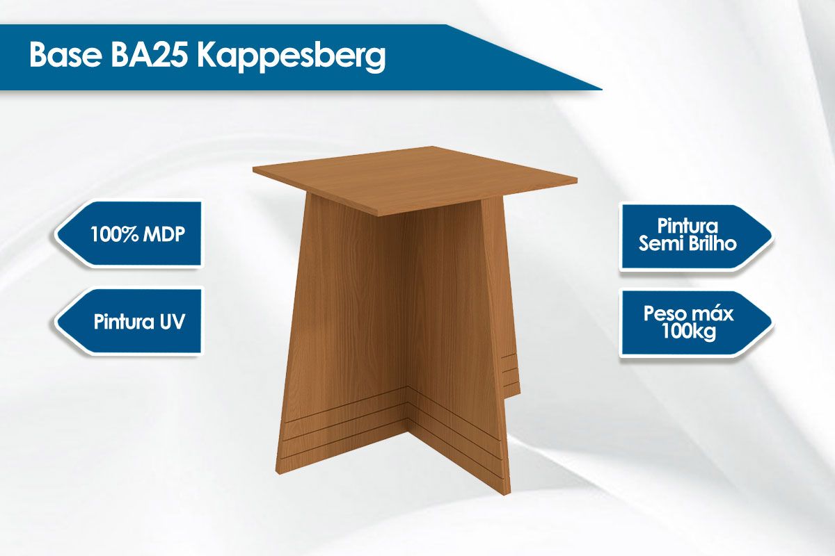 Base Mesa de Jantar Lótus BA25 Madeirado s/Tampo Kappesberg Base Mesa de Jantar Lótus BA25 Madeirado s/Tampo Kappesberg