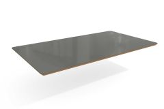 Tampo Mesa MDF/Vidro TA26 Crome 160cm Kappesberg - Freijó/Inox