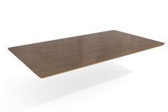 Tampo Mesa MDF/Vidro TA26 Crome 160cm Kappesberg - Freijo/Freijo