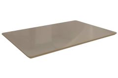 Tampo Mesa MDF/Vidro TA31 Crome 120cm Kappesberg - Nogueira/Bronze
