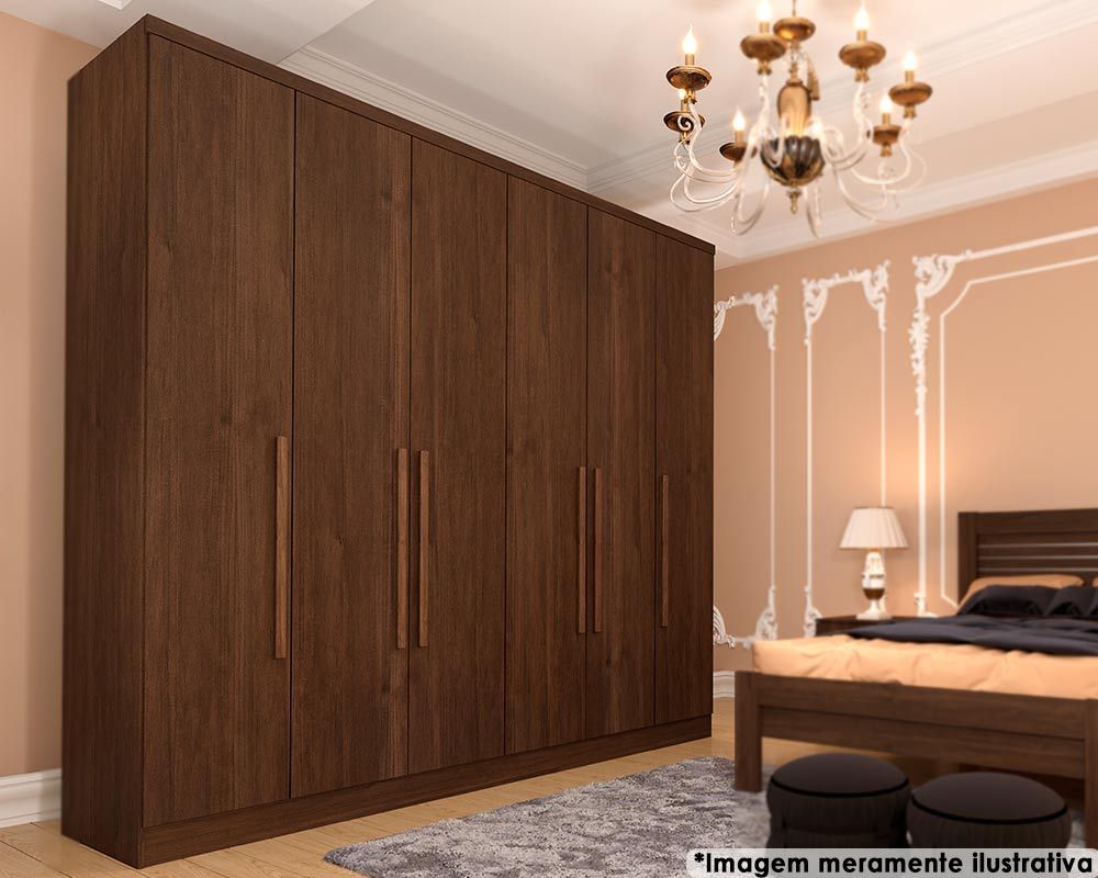 Guarda Roupa Casal 6 Portas e 4 Gavetas Veneza Tcil Guarda Roupa Casal 6 Portas e 4 Gavetas Veneza Tcil