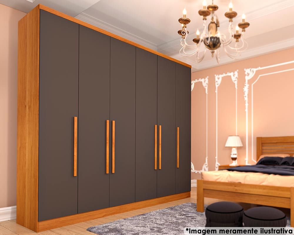 Guarda Roupa Casal 6 Portas e 4 Gavetas Veneza Tcil Guarda Roupa Casal 6 Portas e 4 Gavetas Veneza Tcil
