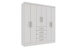 Guarda Roupa Solteiro 6 Portas e 4 Gavetas Arizona - Tcil Móveis