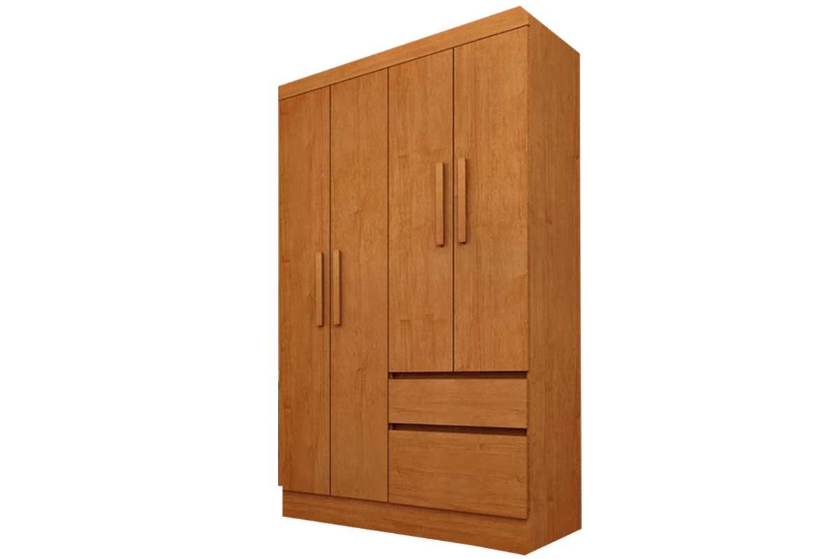 Guarda Roupa Solteiro 4 Portas e 2 Gavetas Oregon Tcil