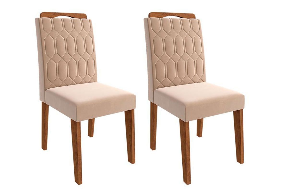 Cadeira Jantar Paola Wood Kit 2 Un CimolCarvalho/Suede Nude Bege Cadeira Jantar Paola Wood Kit 2 Un CimolCarvalho/Suede Nude Bege