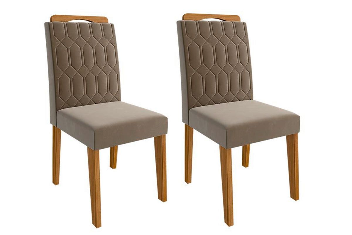 Cadeira Jantar Paola Wood Kit 2 Un CimolCarvalho/Suede Joli Capuccino Cadeira Jantar Paola Wood Kit 2 Un CimolCarvalho/Suede Joli Capuccino