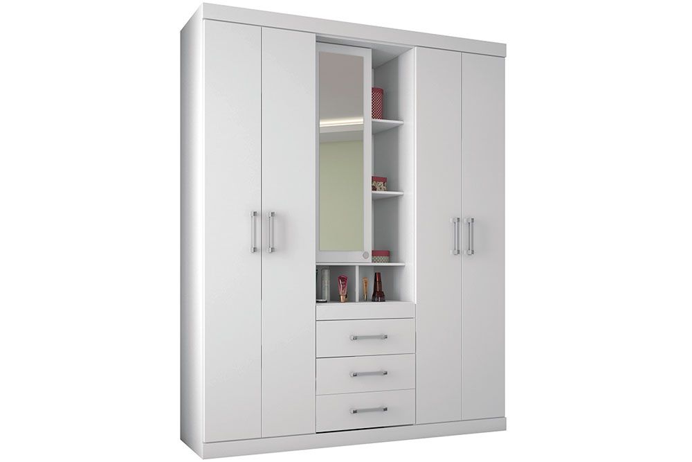 Guarda Roupa Solteiro 5 Portas e 3 Gavetas Havana Star 5.3 S. Andirá