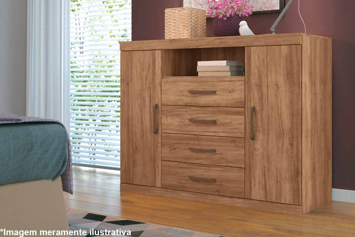Cômoda Master c/2 Portas 4Gavs e Pés S. Andirá Cômoda Master c/2 Portas 4Gavs e Pés S. Andirá