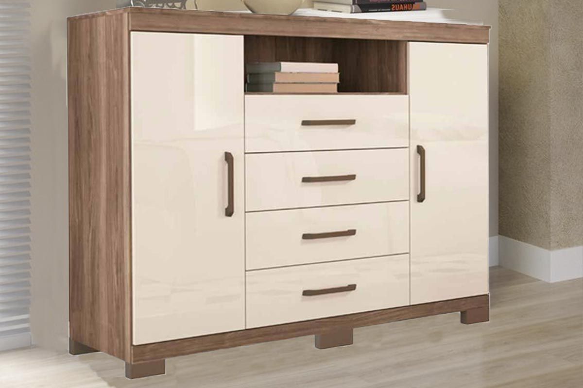Cômoda Master c/2 Portas 4Gavs e Pés S. Andirá Cômoda Master c/2 Portas 4Gavs e Pés S. Andirá