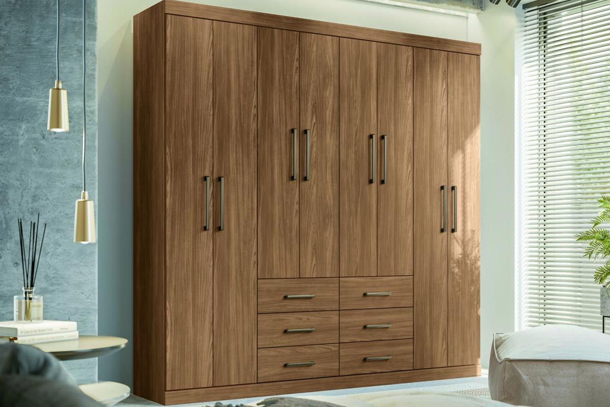 Guarda Roupa Casal 8 Portas e 6 Gavetas Liverpool 8.6 S. Andirá