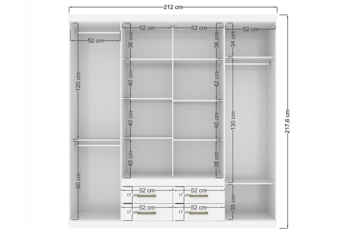 Guarda Roupa Casal 8 Portas (2 c/Espelho) e 4 Gavetas c/Pés Nápoles S. Andirá Guarda Roupa Casal 8 Portas (2 c/Espelho) e 4 Gavetas c/Pés Nápoles S. Andirá
