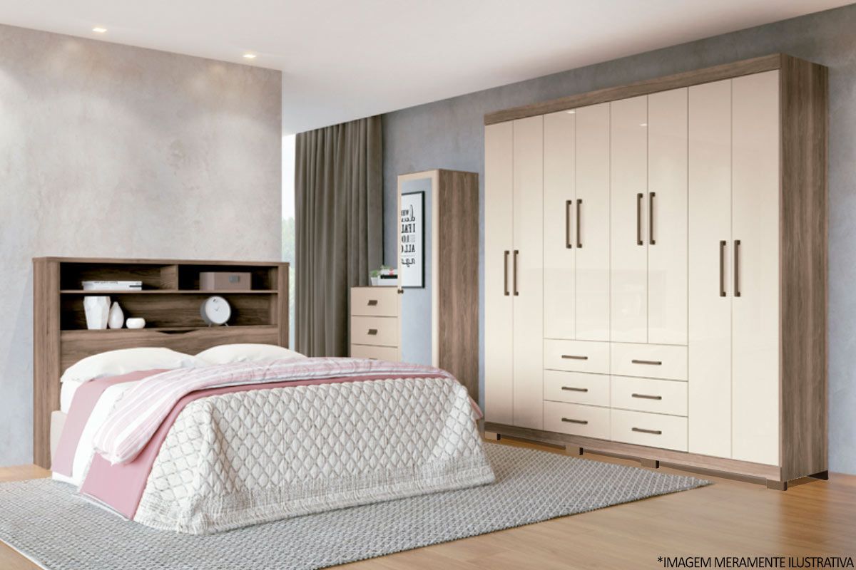 Guarda Roupa Casal 8 Portas e Pés Liverpool S. Andirá Guarda Roupa Casal 8 Portas e Pés Liverpool S. Andirá
