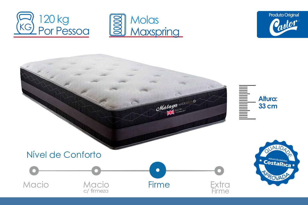 Colchão Molas Maxspring Herval Málaga Colchão Molas Maxspring Herval Málaga