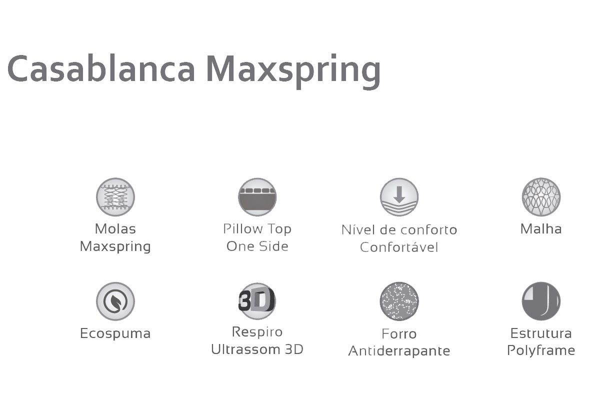 Colchão Molas Maxspring Herval Casablanca Colchão Molas Maxspring Herval Casablanca