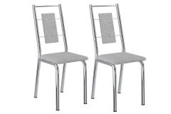 Cadeira Jantar 1726 Aço Kit 2 Uni Carraro
