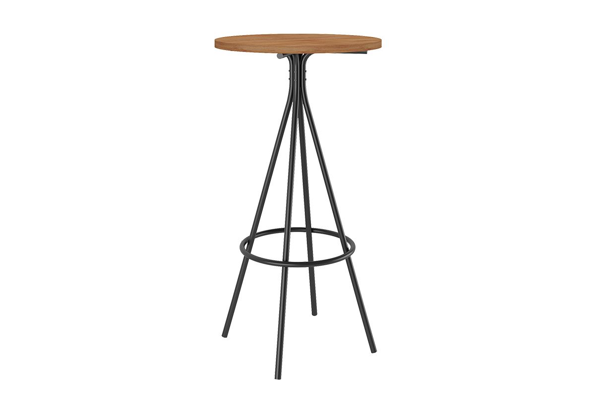 Mesa Jantar 1575 Aço c/Tampo Madeirado 60 cm CarraroPreto/Freijo Mesa Jantar 1575 Aço c/Tampo Madeirado 60 cm CarraroPreto/Freijo