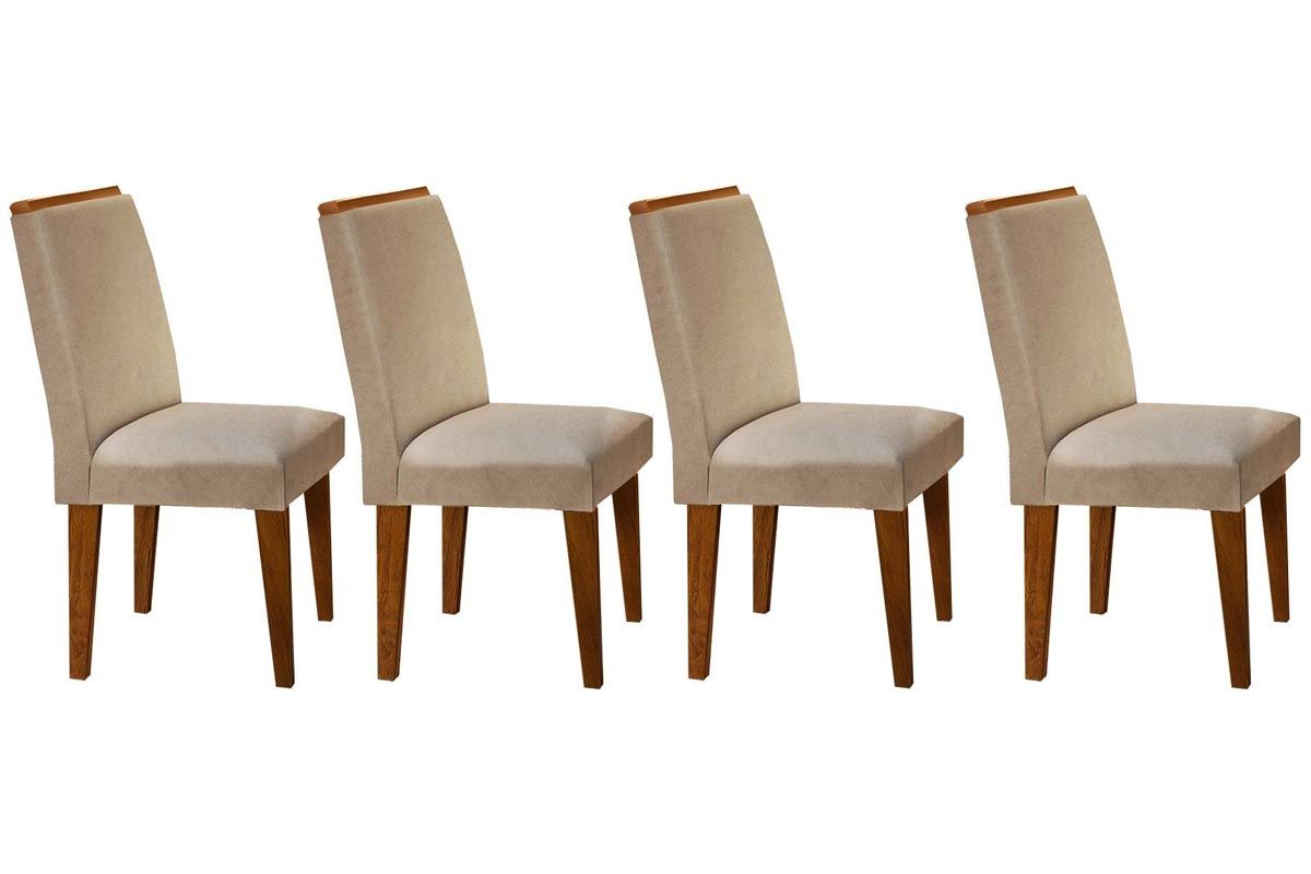 Cadeira Jantar Lunara Kit 4 Un Rufato