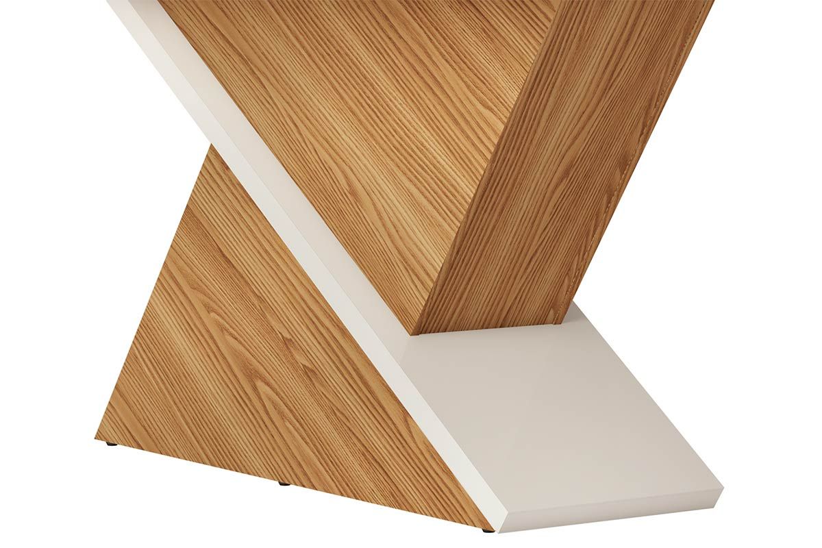 Mesa Jantar Zafira Tampo MDF/Vidro Canto Curvo 200cm DJ Móveis Mesa Jantar Zafira Tampo MDF/Vidro Canto Curvo 200cm DJ Móveis