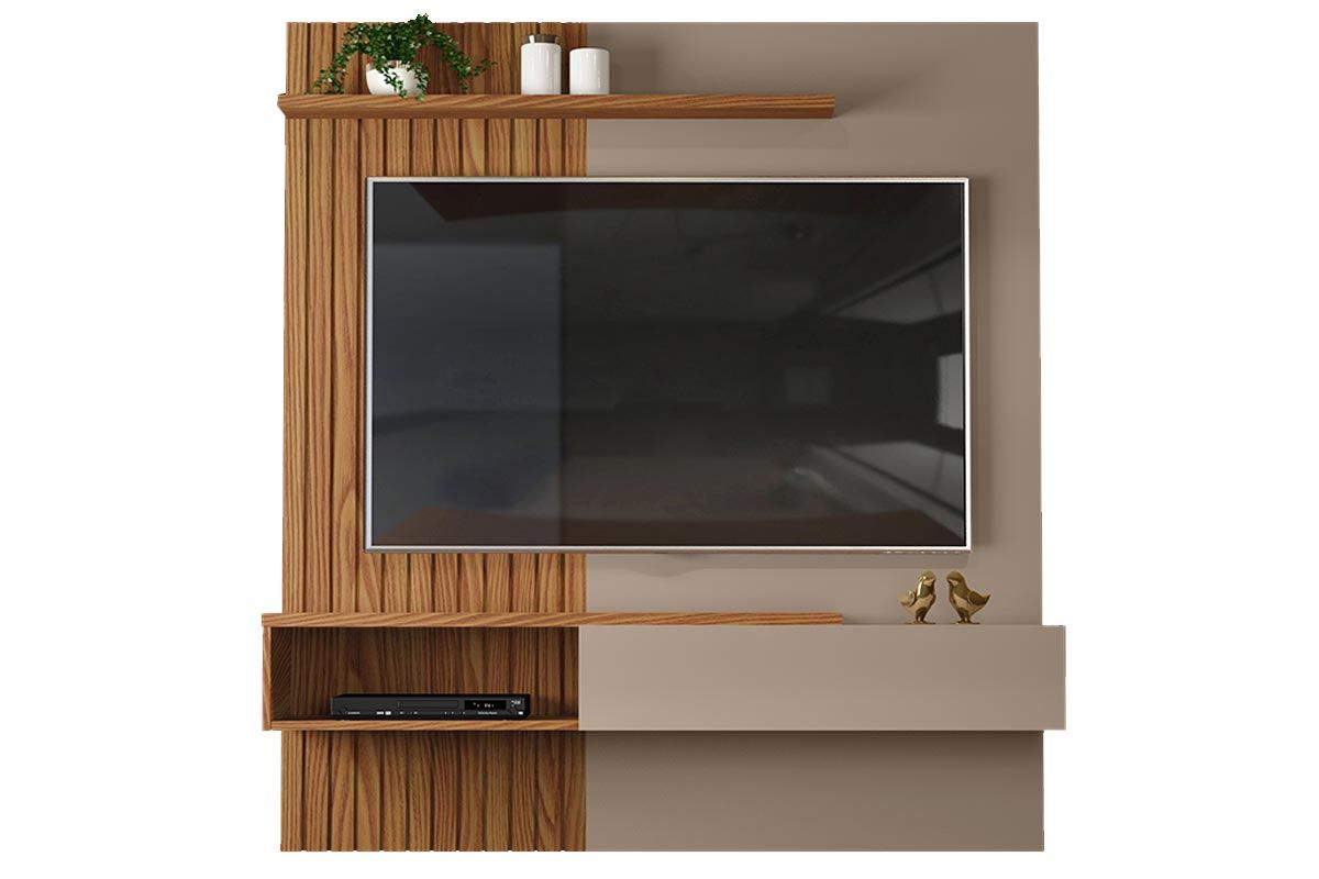 Painel Home p/ TV até 65 Pol Tito Ripado c/1 Porta 150x164cm DJ Móveis Painel Home p/ TV até 65 Pol Tito Ripado c/1 Porta 150x164cm DJ Móveis
