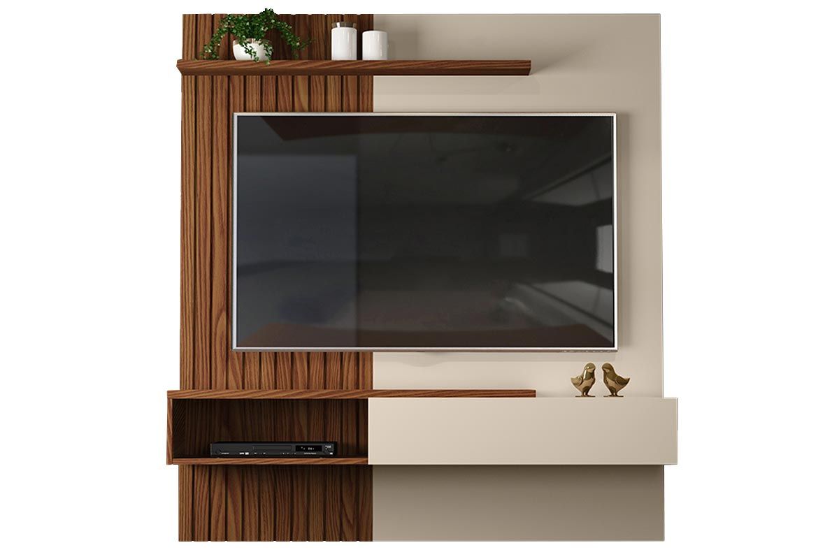 Painel Home p/ TV até 65 Pol Tito Ripado c/1 Porta 150x164cm DJ Móveis